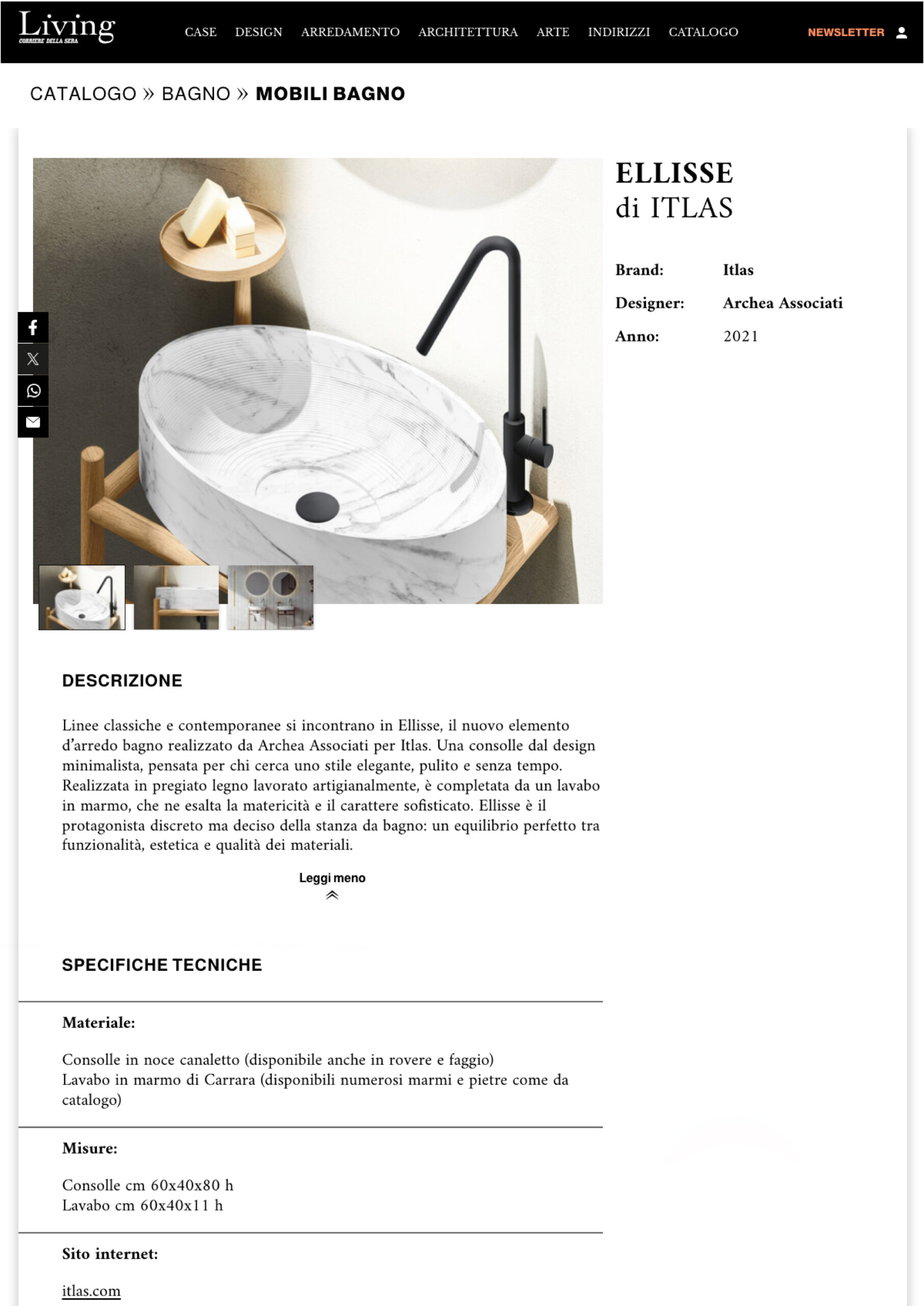 Miniatura articolo: Living Corriere